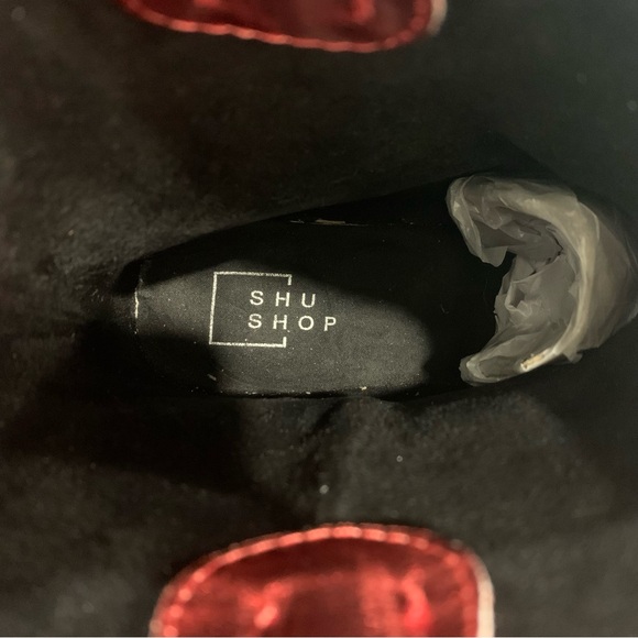 Shu Shop Red Zahara Metallic Cowgirl Boots Western Concert Independence Size 8.5 - Picture 6 of 7